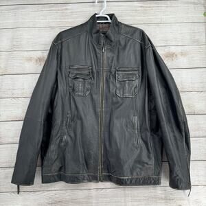 Vintage Scully Flannel Lined Leather Jacket Mens 3XL Tall Brown Beautiful Patina